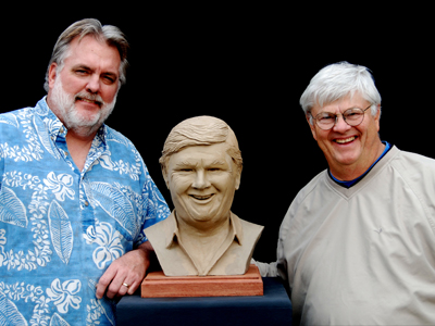 Sculptor Ed Voelkel with Dave Stare